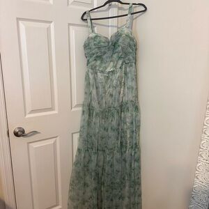 Baltic Born Green Floral Maxi Dress